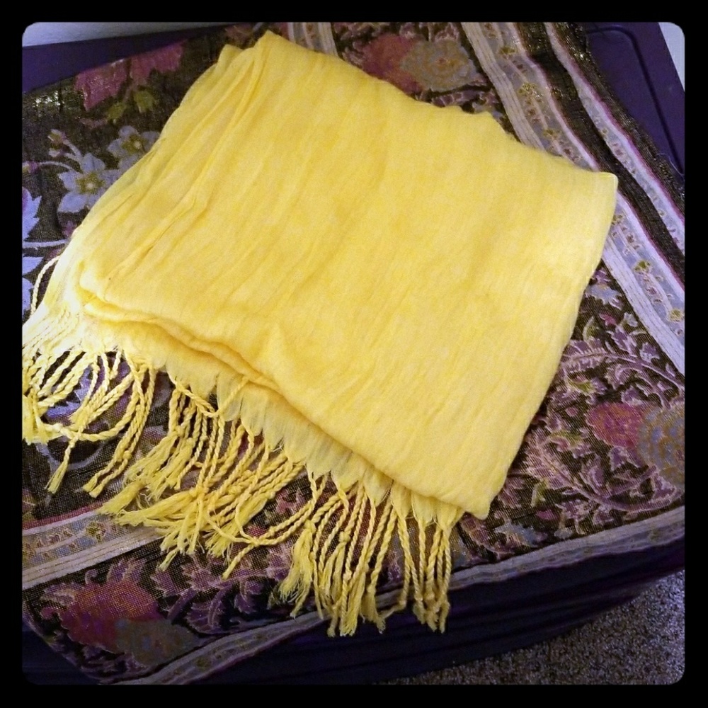 Yellow dress scarf